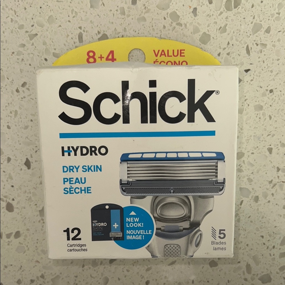 NEW/SEALED 4 Packs Schick Hydro Skin Comfort Dry Skin 5 Blade Razor Refills